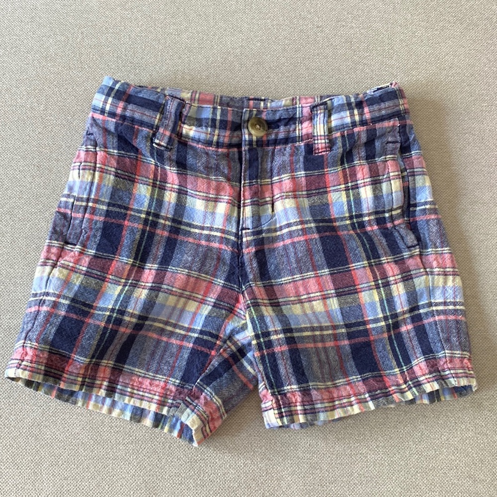 Janie and Jack Boys Madras Shorts